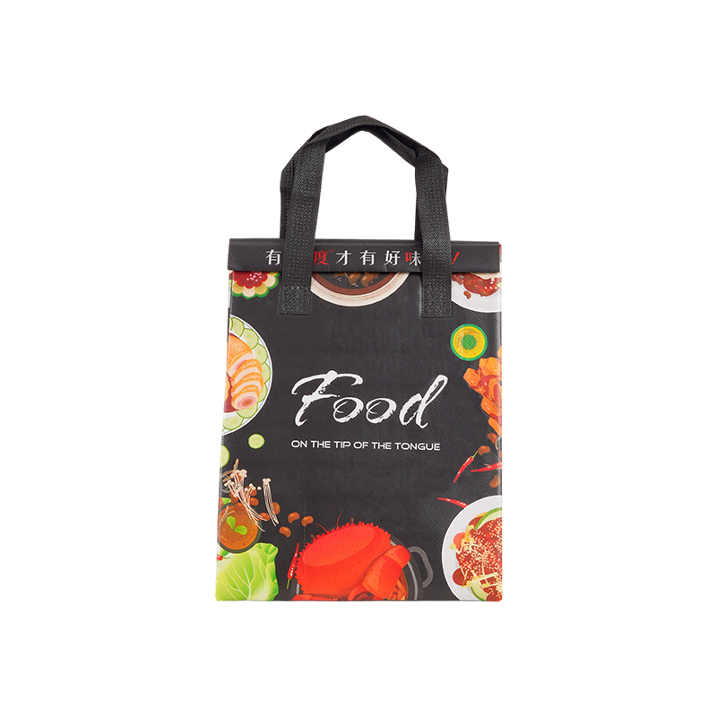 Bolsa aislante autosellante impermeable para alimentos para llevar no tejida RPET