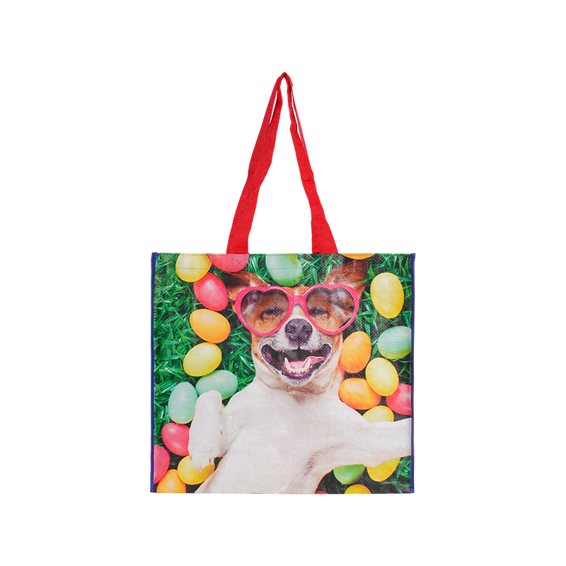 Bolsa de compras reciclada RPP tejida con patrón temático especial y ecológica Bolso de regalo