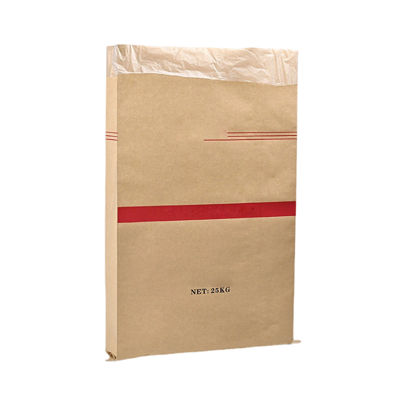 Bolsa compuesta de papel y plástico Kraft Paper que contiene partículas de plástico con película interior impermeable